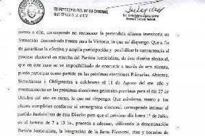 Para la Justicia, la alianza del PJ y el Movimiento Viable