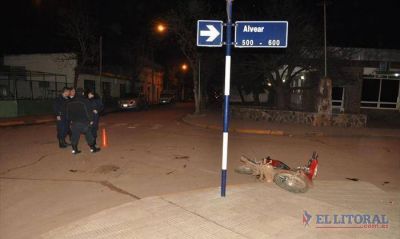 Muri� un hombre al despistar y caer de la moto que conduc�a