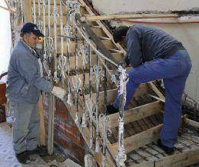 Contin�an las obras en el Palacio Municipal 