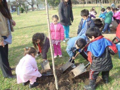 La Municipalidad efectu� trabajos de forestaci�n en el barrio Coronel Dorrego