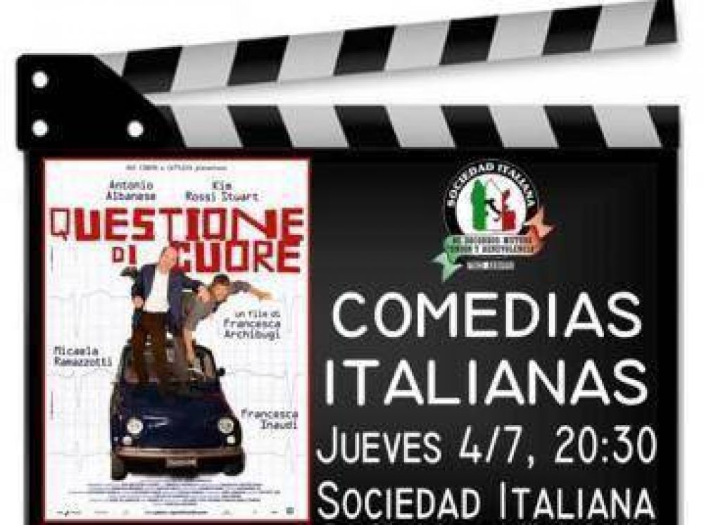 Nueva propuesta de cine, en la Sociedad Italiana