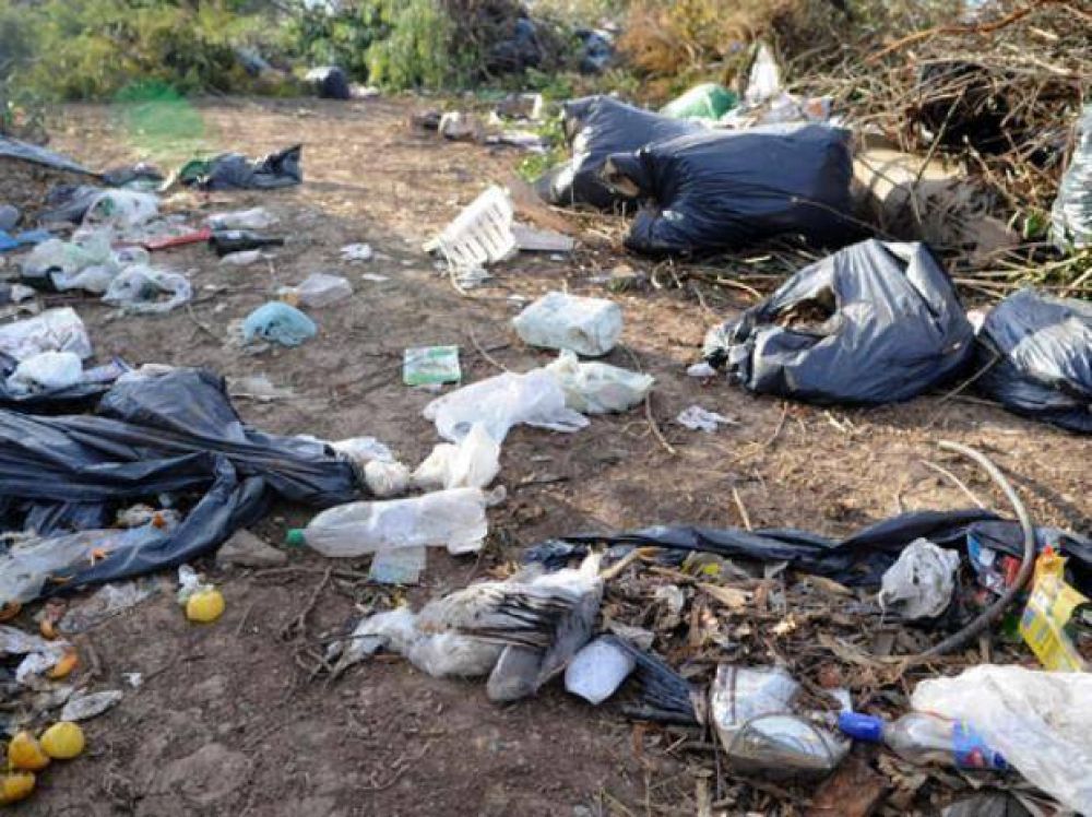 Un basural est� a punto de tapar una laguna en Pueblo Esther
