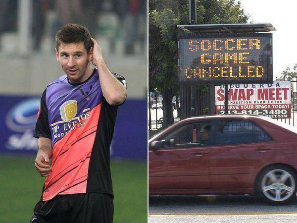 Por qu� se suspendi� el partido de Messi en LA