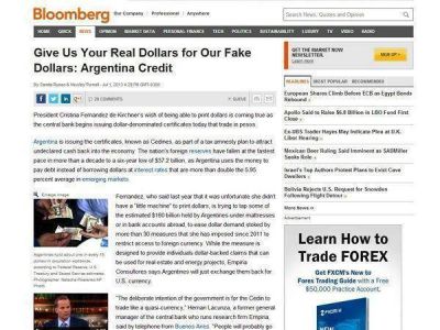 Dur�simo art�culo en los EEUU califica a los Cedin como "d�lares falsos"