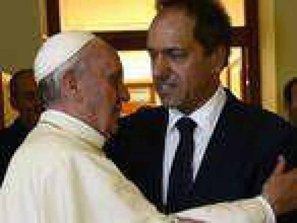 Scioli se reuni� con Francisco: "Es el Papa del mundo"