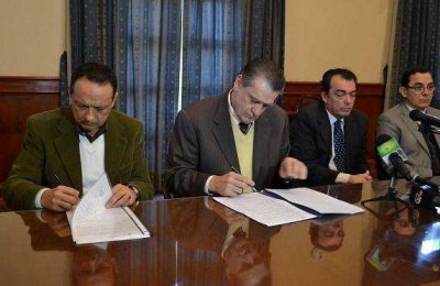 Se realiz� la Firma de Contrato de obra para la contrucci�n de ruta N� 116