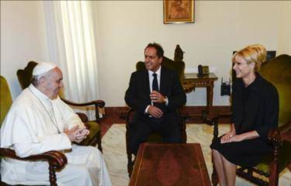 El Papa Francisco y el gobernador Scioli, con agenda diversa y la injusticia social