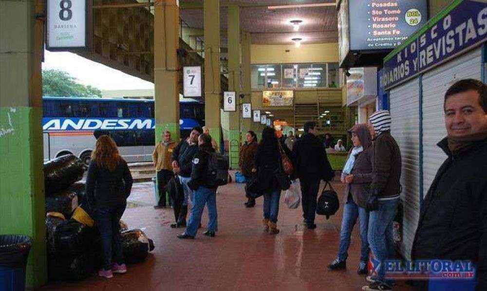 Las vacaciones de invierno comenzaron con poco movimiento de pasajeros en la Terminal