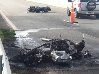 Falleci� un motociclista en el km 93 de la Ruta 2