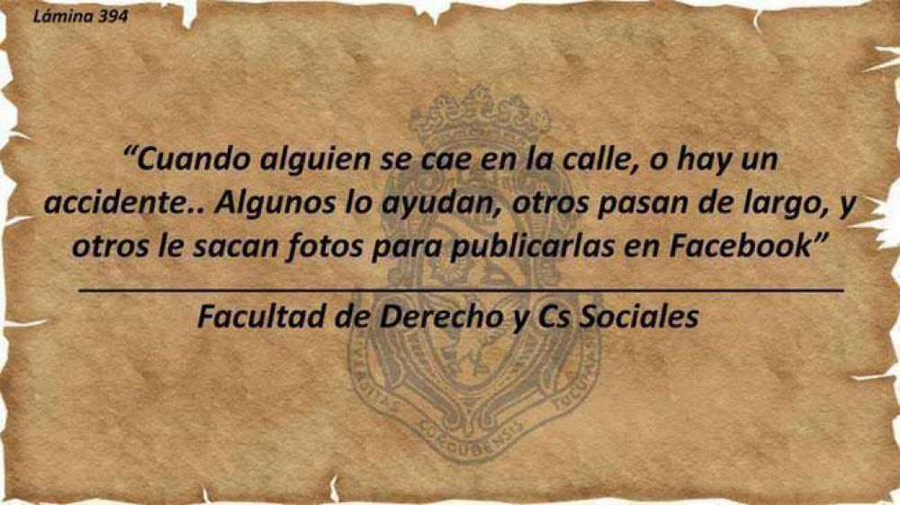 Lo que se dice en las aulas de la UNC, en Facebook