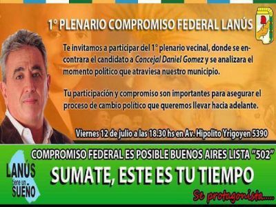 ADOLFO RODRIGUEZ SAA Y DANIEL GOMEZ A PLENARIO GENERAL EL VIERNES 12 DE JULIO A LAS 18 HS.