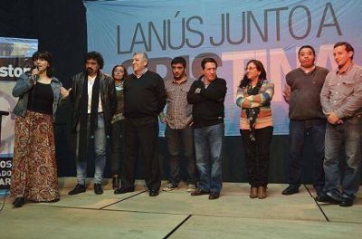 D�AZ P�REZ JUNTO A LOS CANDIDATOS DEL FRENTE PARA LA VICTORIA DE LAN�S
