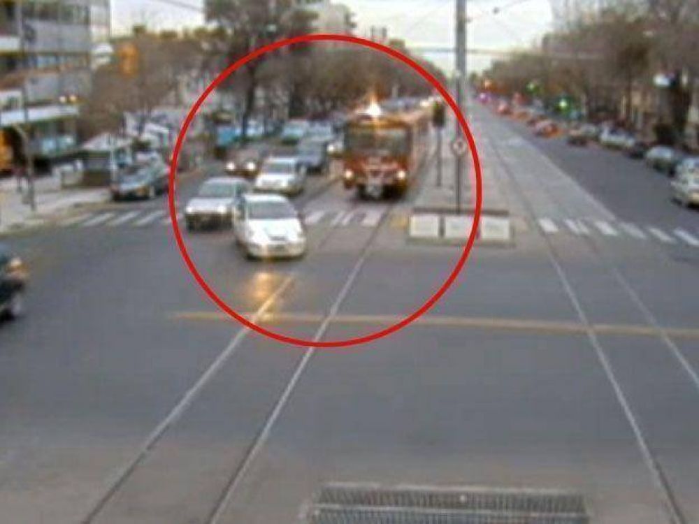 A un a�o de estar en las calles, a�n los autos no respetan al Metrotranv�a