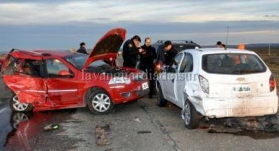 Varios lesionados en m�ltiple choque en ruta 3