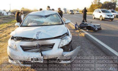 Motociclista sufri� graves lesiones en un accidente sobre la Ruta N� 65