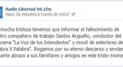 Falleci� el periodista Santos Arg�ello
