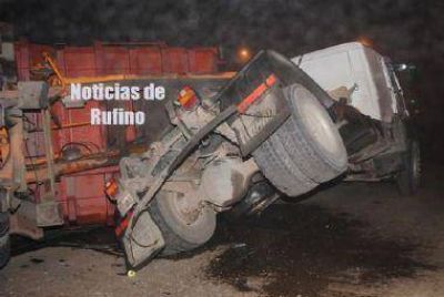 Rufino: accidente en ruta 33 y 7