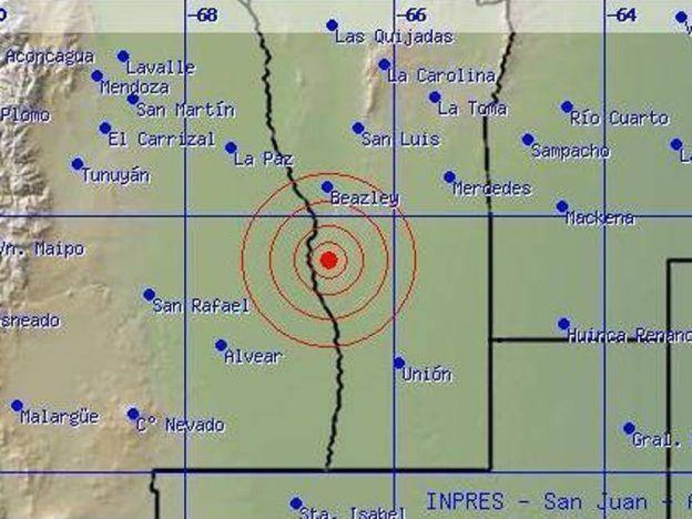 Un sismo de 4.2� en San Luis se sinti� en San Rafael