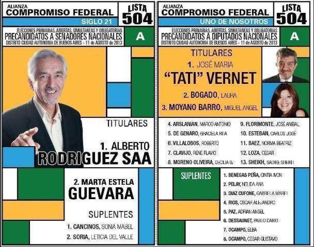 Alberto Rodr�guez Sa� va en Capital Federal con la Lista 504