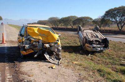 Dirigente de los taxistas sufri� accidente en la ruta
