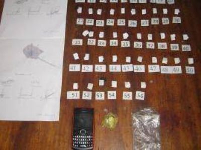 Secuestraron pasta base de coca�na en el barrio San Isidro