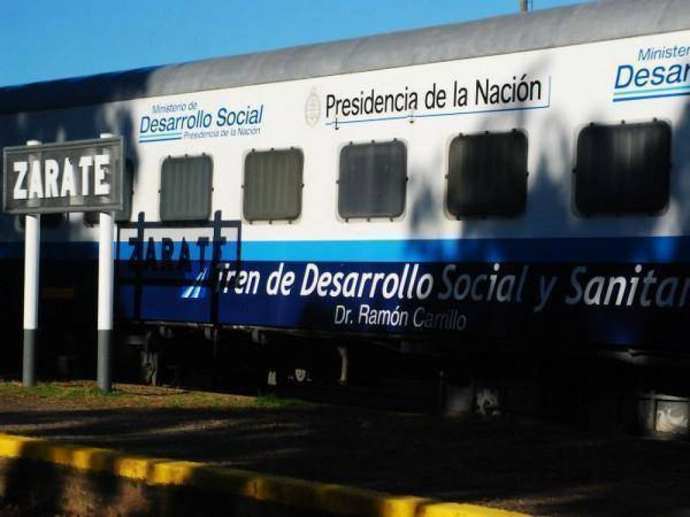 Lleg� el Tren Sanitario y atender� a m�s de mil zarate�os durante la semana