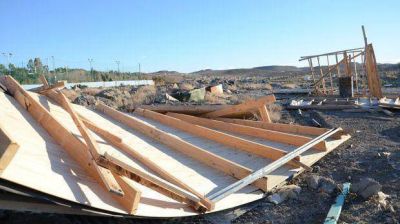 El viento tir� una vivienda prefabricada