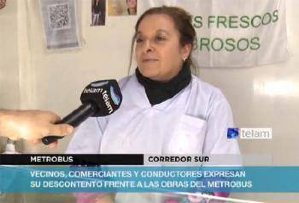 Quejas de los vecinos de zona sur de la Ciudad por las obras del Metrobus
