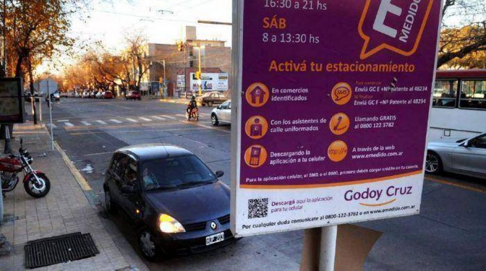 Suspenden el estacionamiento medido en Godoy Cruz