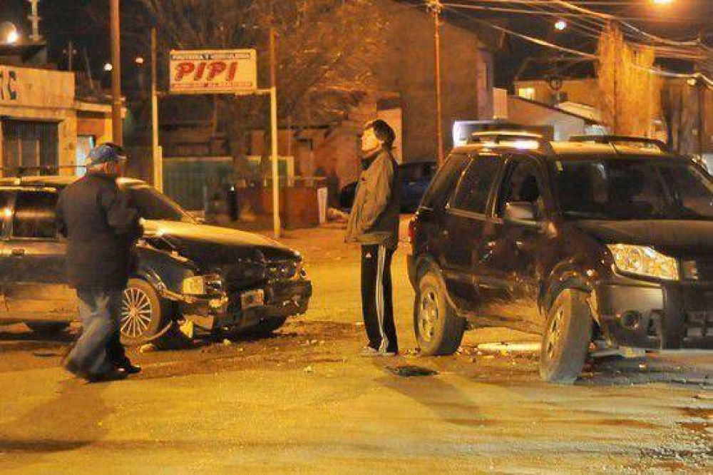 Choque en calle Ameghino y Santa Fe