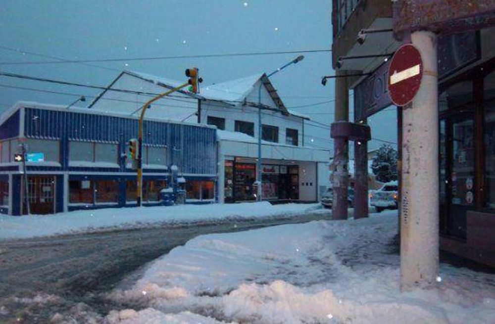 Ushuaia con nevadas y bajas temperaturas