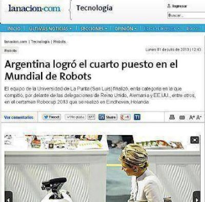 Los chicos de la RoboCup fueron noticia en medios nacionales