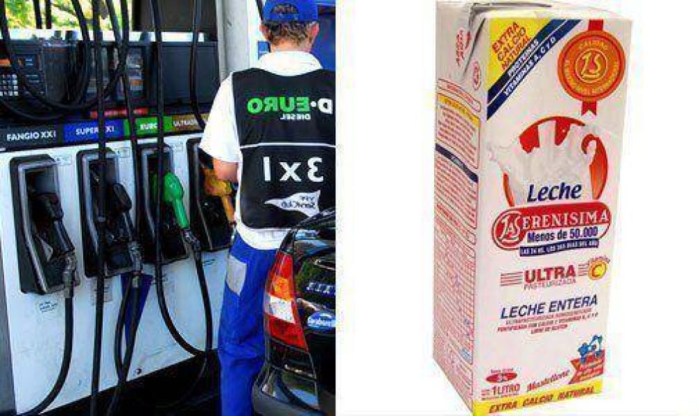 Un sachet de leche ya cuesta lo mismo que un litro de nafta s�per