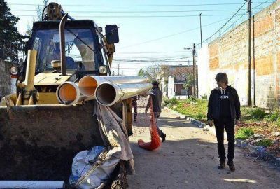 Comenzaron las obras de agua y cloacas para el barrio San Mart�n