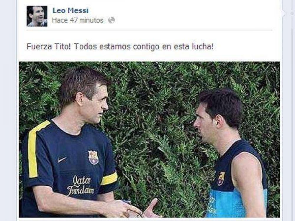 El mensaje de Messi para Tito Vilanova