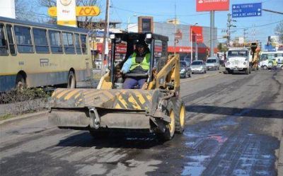 Repavimentan uno de los accesos clave al centro de Pilar