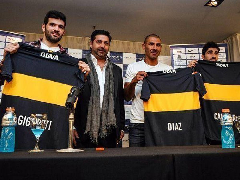 Los refuerzos coincidieron en que "la importancia de Boca como club nos llev� a firmar"