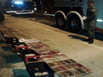 Incautaron 50 kilos de marihuana en un colectivo cerca de Paran� 