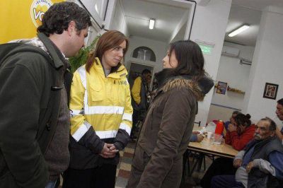 Mar�a Eugenia Vidal particip� del Plan de Prevenci�n del Fr�o