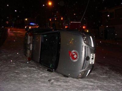 Vuelco por nieve y escarcha