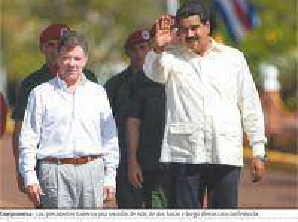 Maduro y Santos liman asperezas y prometen buscar una agenda com�n