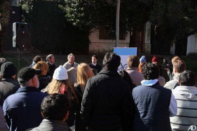 Se inaugur� la obra de pavimentaci�n sobre la calle Pampa