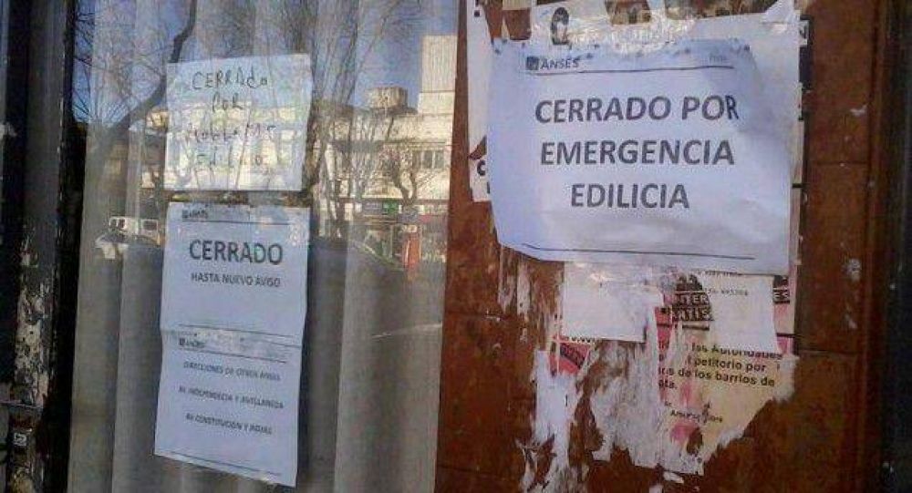 Cerraron dos oficinas de ANSES por �emergencia edilicia� anses