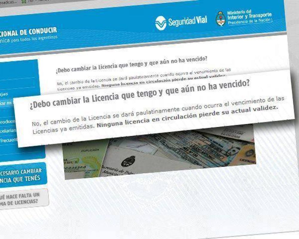 Licencias de Conducir: Naci�n desminti� a Quintela
