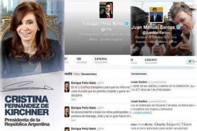 Cristina, Pe�a Nieto y Santos entre los m�s seguidos en Twitter