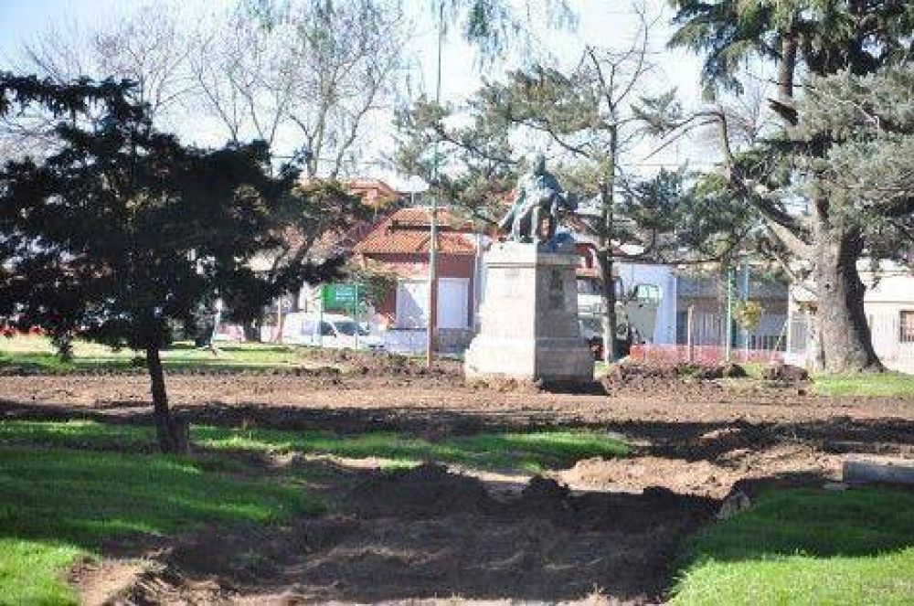 Avanzan los trabajos de remodelaci�n de la plaza Eusebio Marcilla