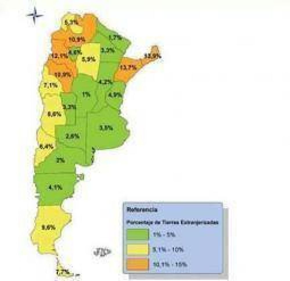 Casi el 11% de las tierras riojanas est�n en manos extranjeras