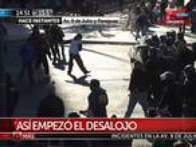 A un d�a del debut del Metrobus, un piquete en la 9 de Julio termin� con incidentes