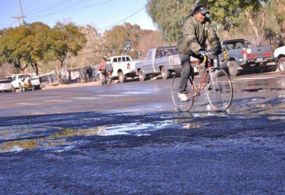 Carlos Paz amanece con las calles congeladas por el fr�o