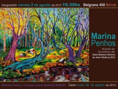 Marina Penhos expone en la Mariano Moreno de Bernal